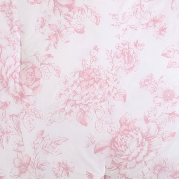Laura Ashley Delphine Pink Cotton Comforter Reversible Set King - Picture 3 of 16